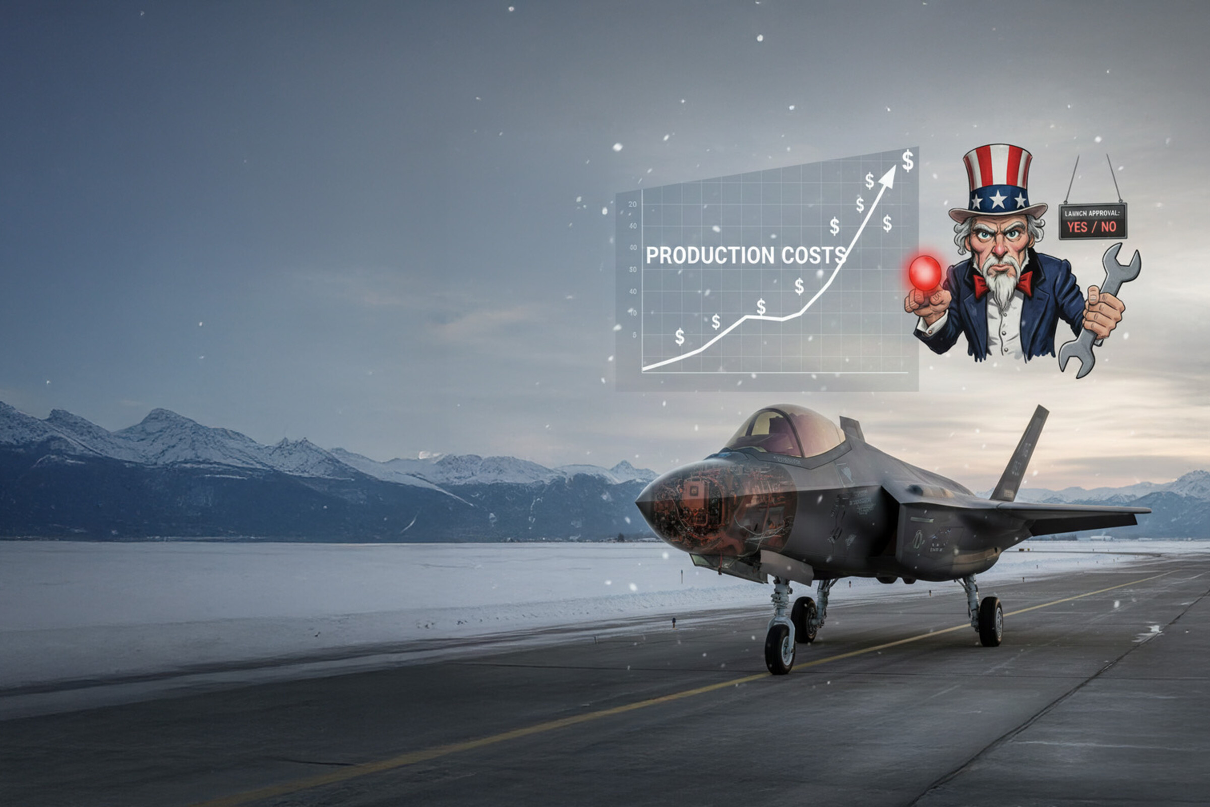 Illustrazione: F-35 Lightning II -- Acquisizione svizzera, costi di produzione e dipendenza dagli USA